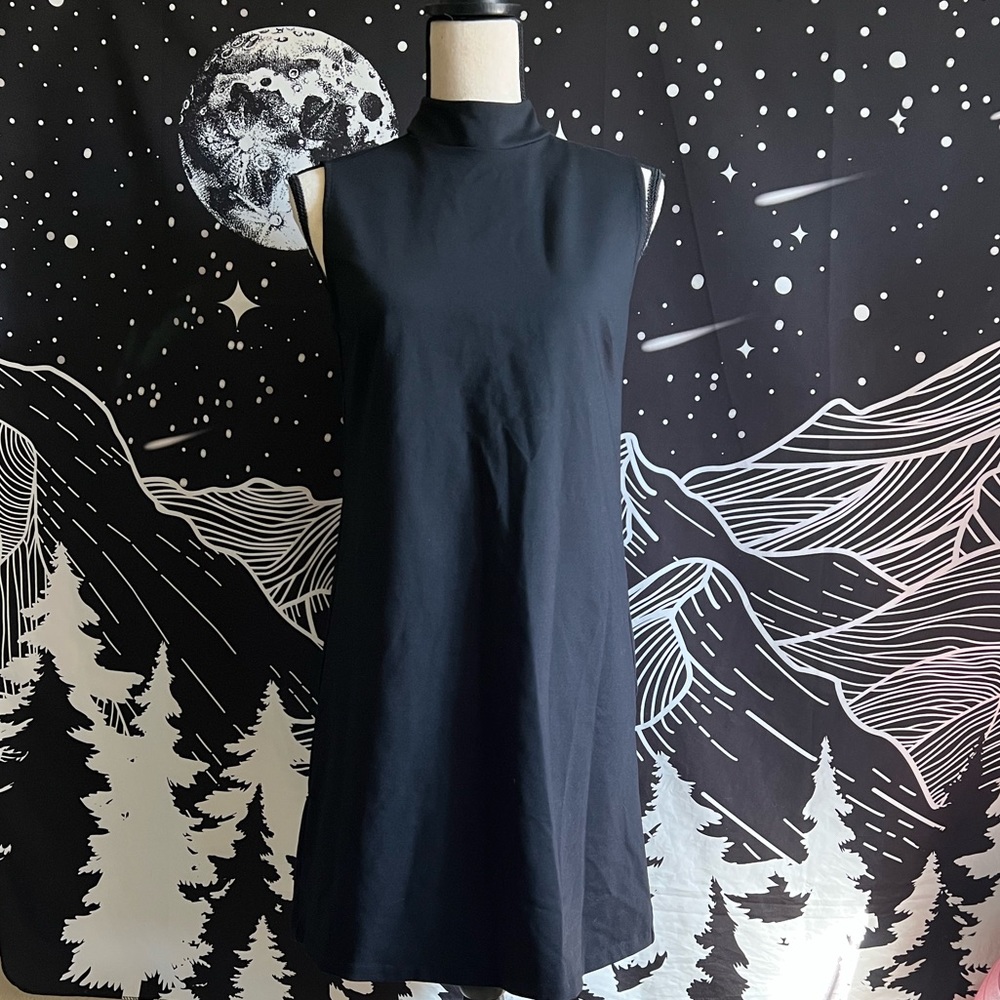 Vintage Mock Neck Sleeveless dress